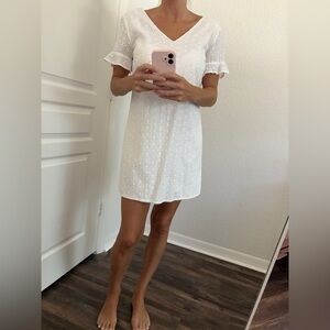 LOFT White Textured Mini Dress